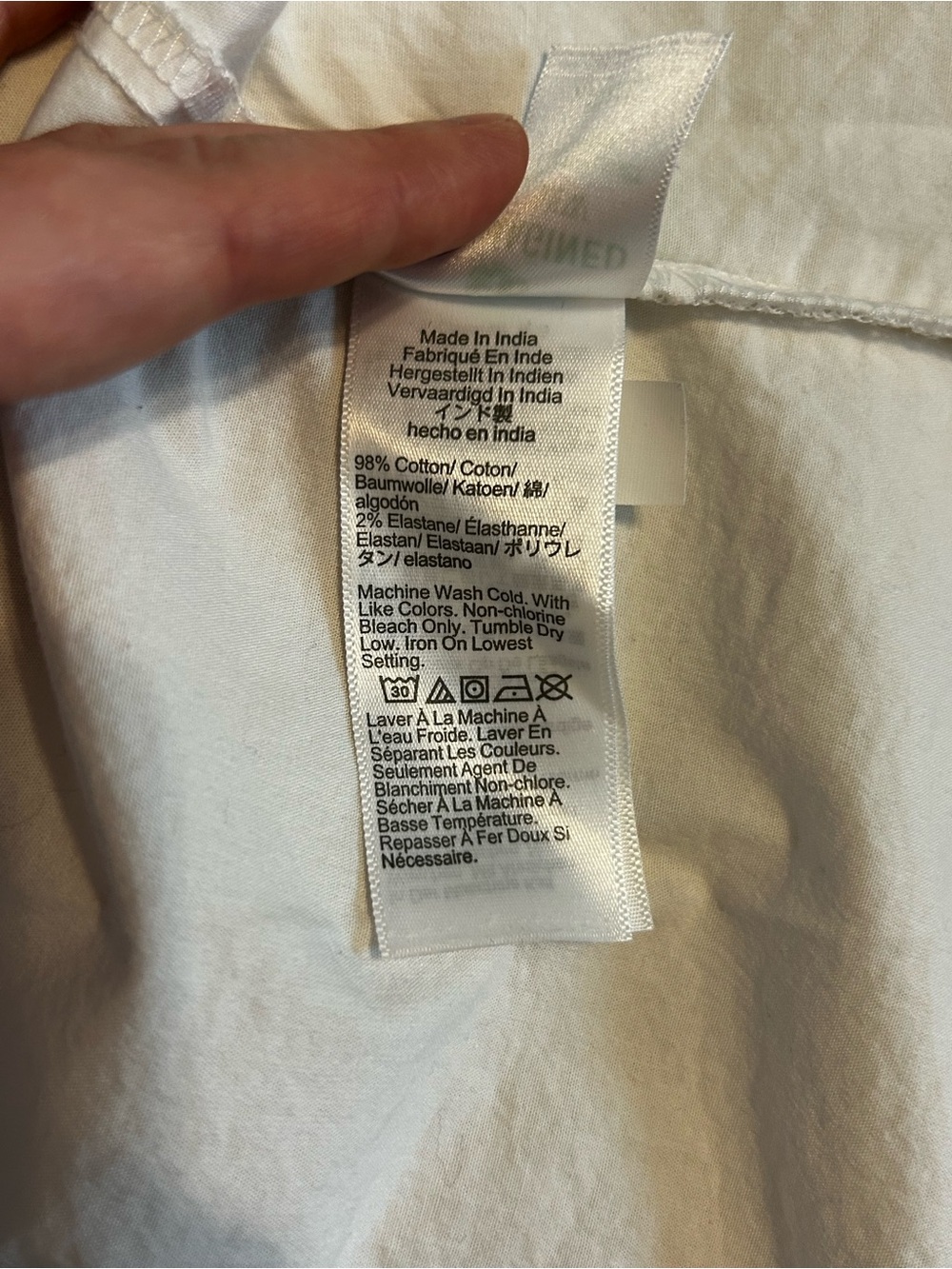 J. Crew White Button-Down Shirt, Medium - Picture 3 of 3